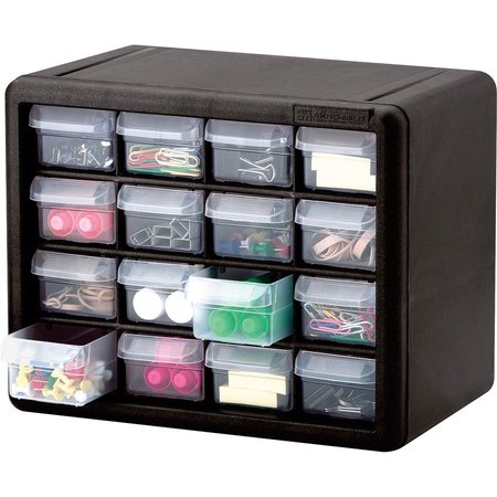 Akro-Mils Storage Cabinet with 16 Drawers, Polymer; Plastic, 6.4" W x 8.5" H x AKM10116